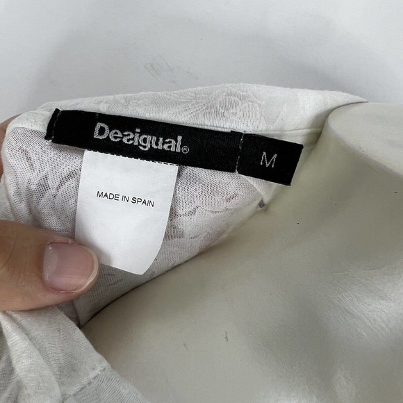 Desigual Dress Medium Floral Print T-Shirt Shift Pullover Short Sleeve - Picture 8 of 10